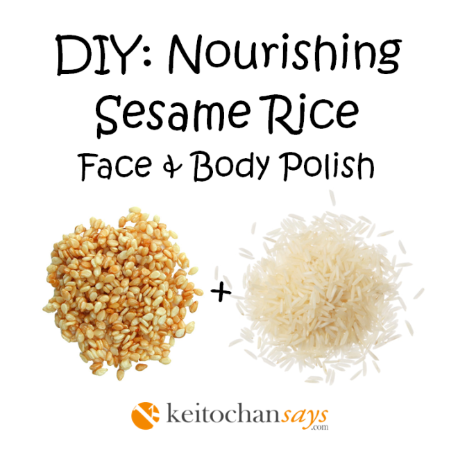 DIY Sesame rice scrub
